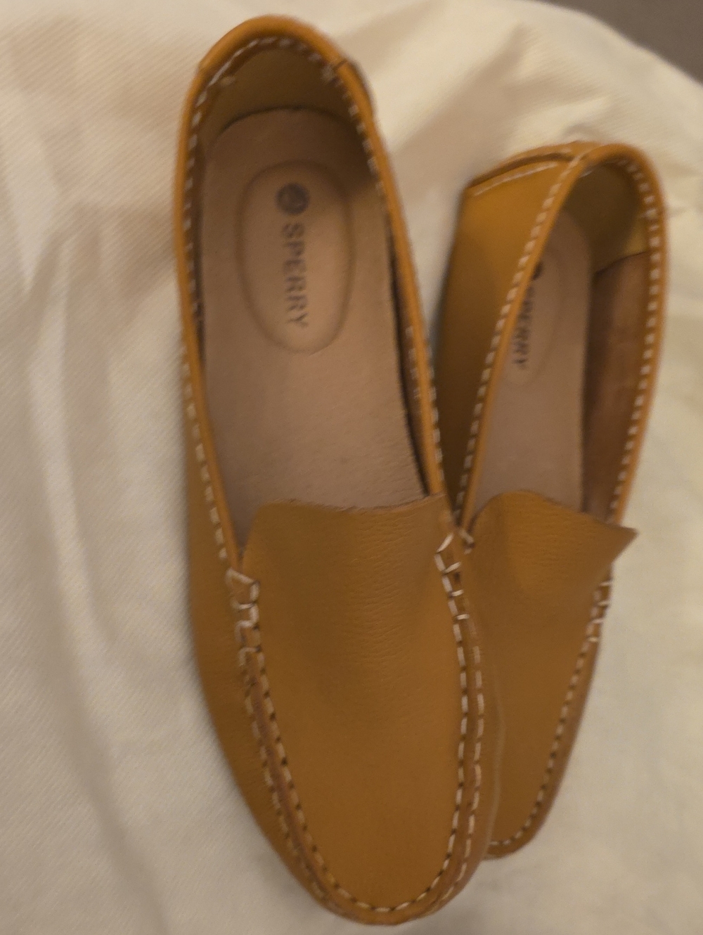 Sperry Women's Tan Leather Slip-On Loafers